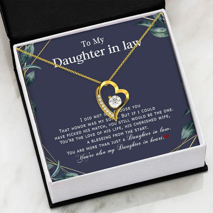 To My Daughter In Law - You Are Also My Daughter In Heart - Forever Love Necklace SO179V - Charming Present