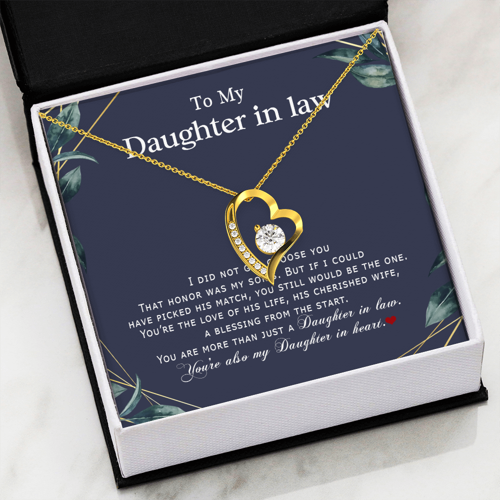 To My Daughter In Law - You Are Also My Daughter In Heart - Forever Love Necklace SO179V