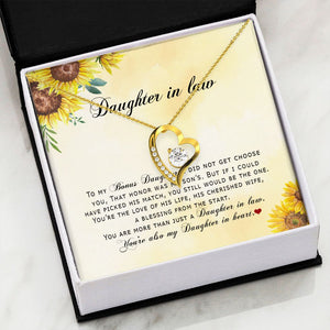 Daughter In Law - You're Also My Daughter In Heart - Forever Love Necklace