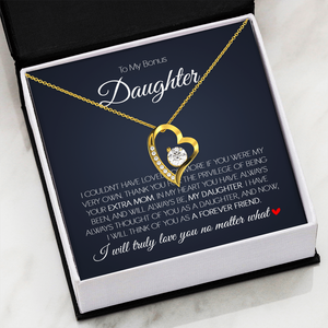 To My Bonus Daughter - Love You Forever - Forever Love Necklace SO171T