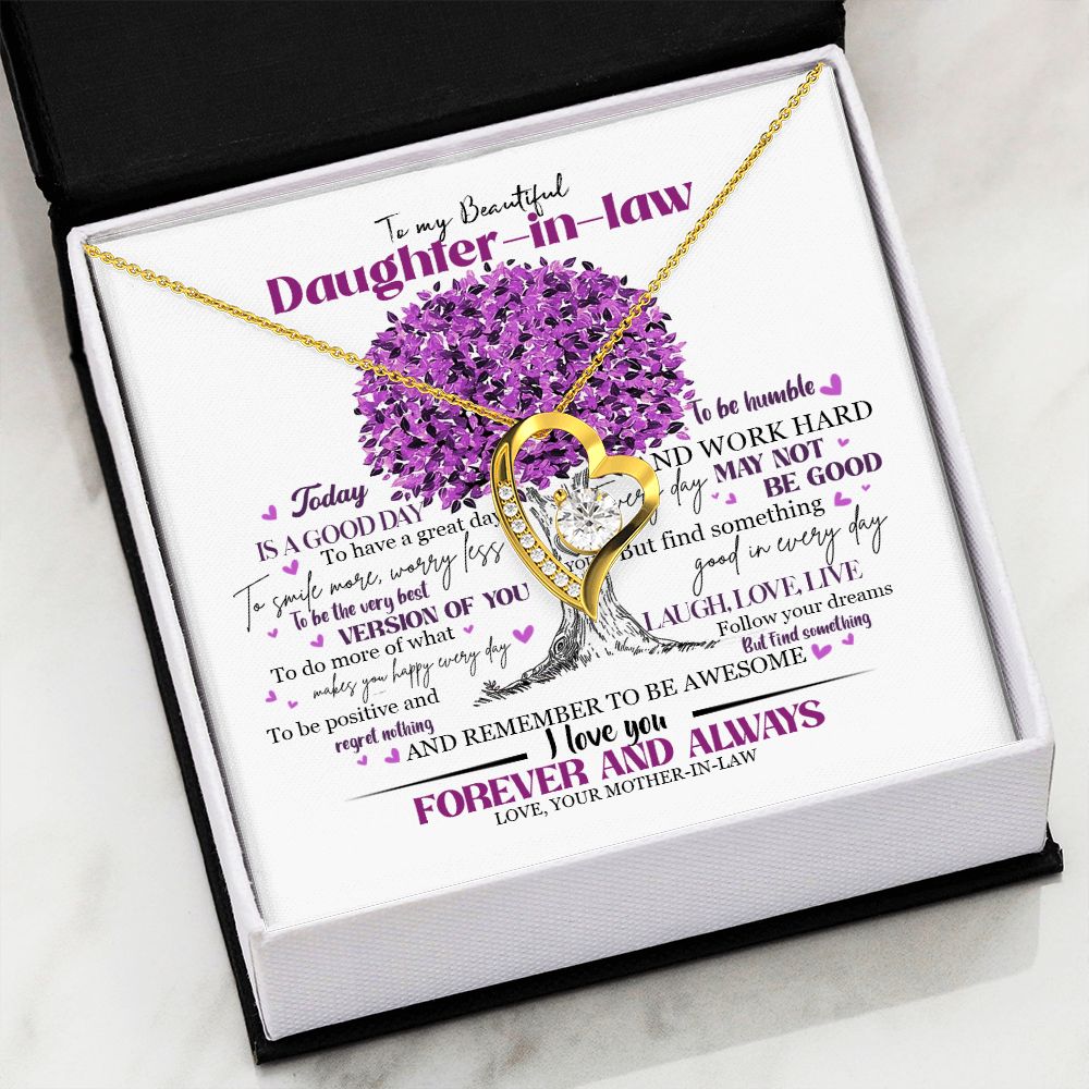 Daughter In Law - Mother In Law - Believe In Yourself - Forever Love Necklace