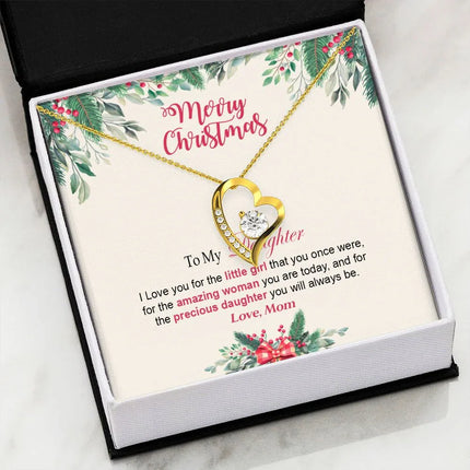 Daughter Mom - Merry Christmas - Forever Love Necklace - Charming Present