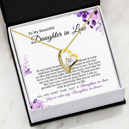 Daughter In Law - How Much You Mean To Me - Forever Love Necklace - Charming Present