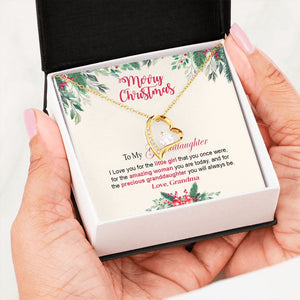 Granddaughter Grandma - Merry Christmas - Forever Love Necklace