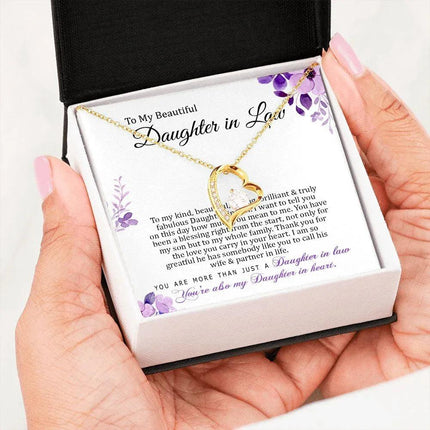 Daughter In Law - How Much You Mean To Me - Forever Love Necklace - Charming Present