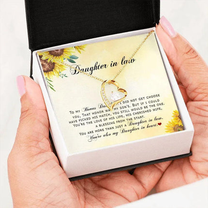 Daughter In Law - You're Also My Daughter In Heart - Forever Love Necklace - Charming Present