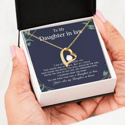 To My Daughter In Law - You Are Also My Daughter In Heart - Forever Love Necklace SO179V - Charming Present