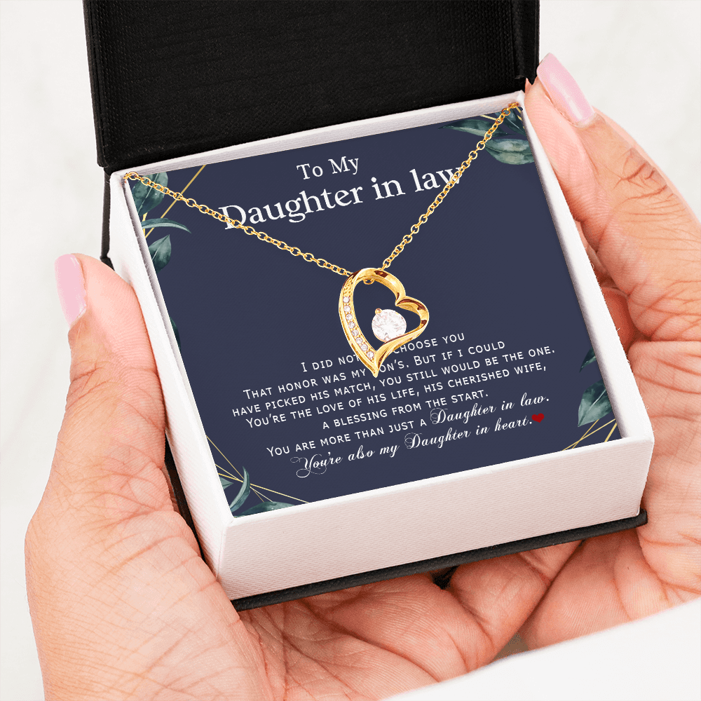 To My Daughter In Law - You Are Also My Daughter In Heart - Forever Love Necklace SO179V