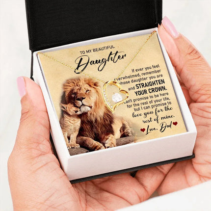 Daughter Dad - Love You For The Rest Of Mine - Forever Love Necklace - Charming Present