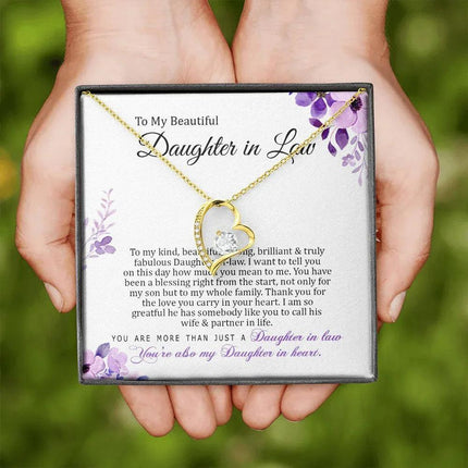 Daughter In Law - How Much You Mean To Me - Forever Love Necklace - Charming Present