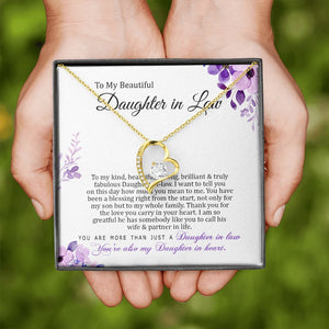 Daughter In Law - How Much You Mean To Me - Forever Love Necklace