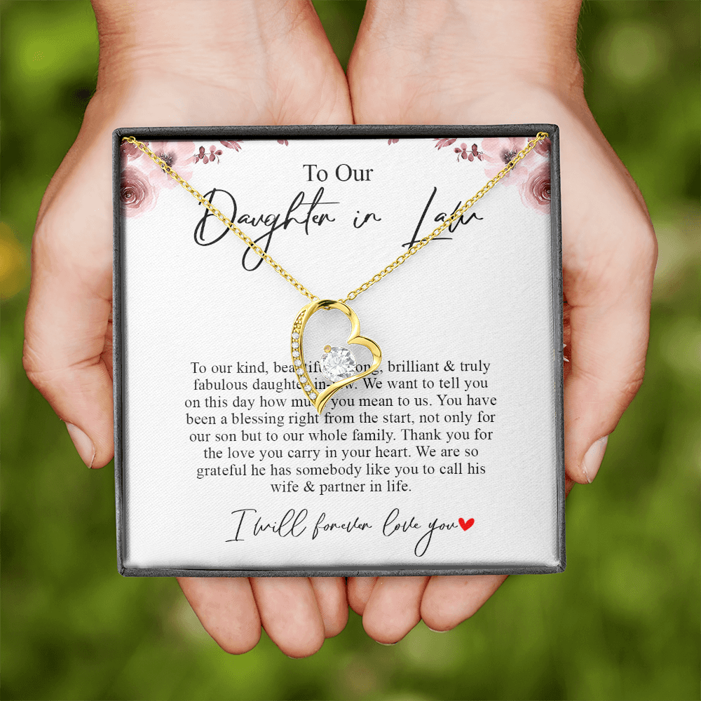 To Our Daughter In Law - Thank You For The Love - Forever Love Necklace SO169T