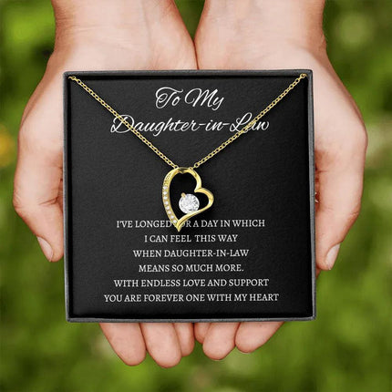 Daughter In Law - You Are Forever One - Forever Love Necklace - Charming Present