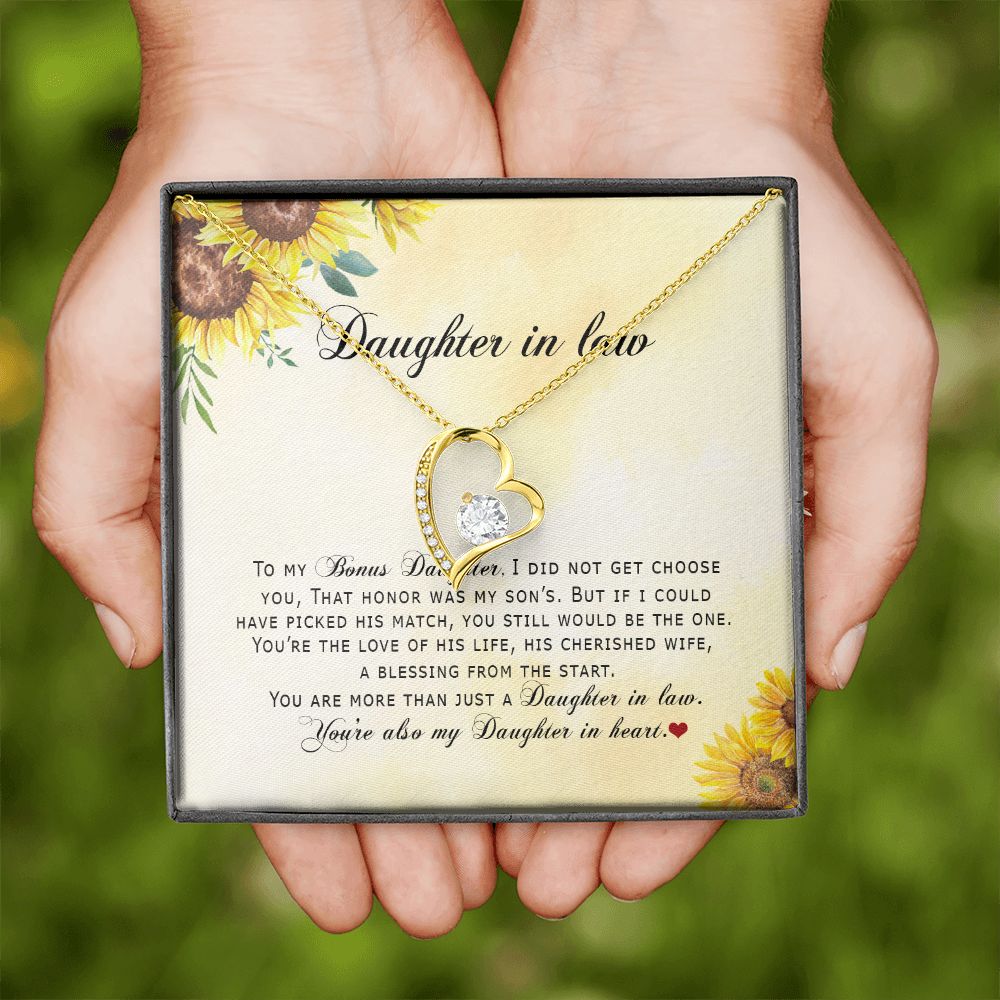 Daughter In Law - You're Also My Daughter In Heart - Forever Love Necklace