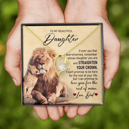 Daughter Dad - Love You For The Rest Of Mine - Forever Love Necklace - Charming Present