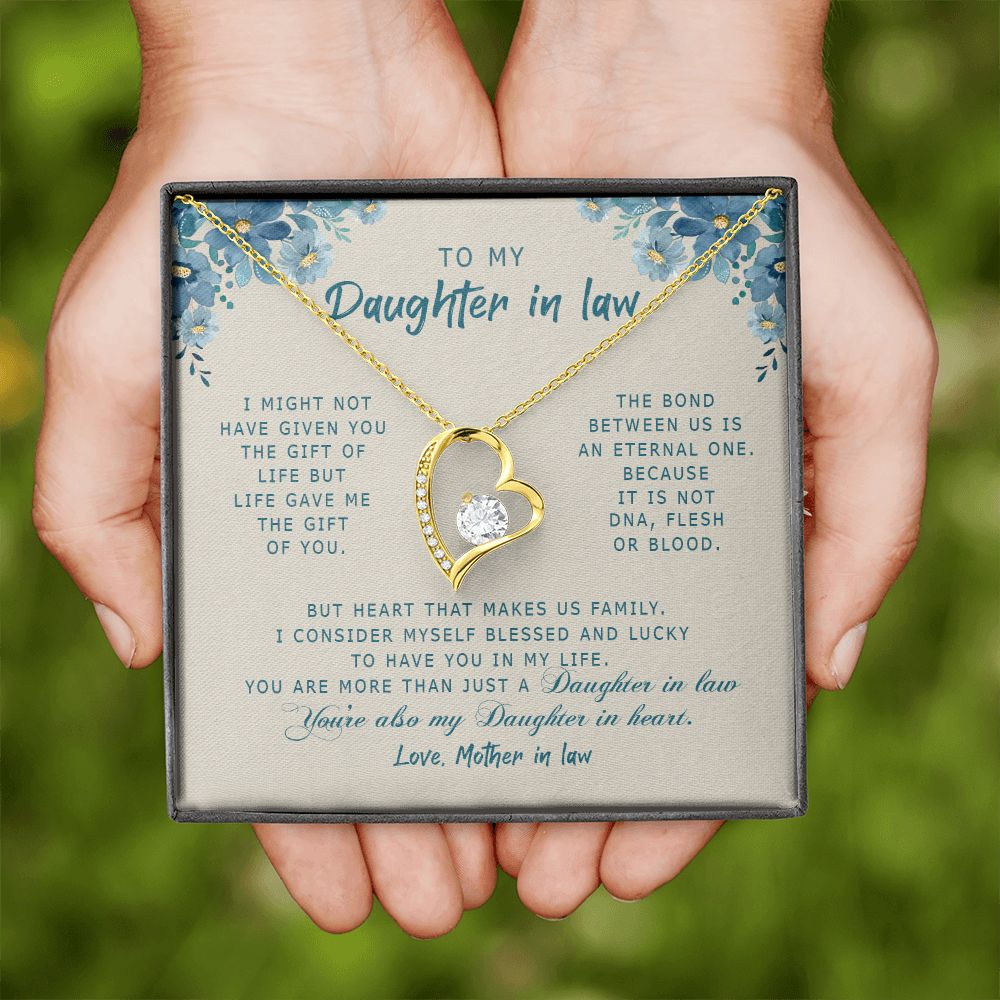 Daughter In Law - Mother In Law - Life Give Me The Gift Of You -Forever Love Necklace