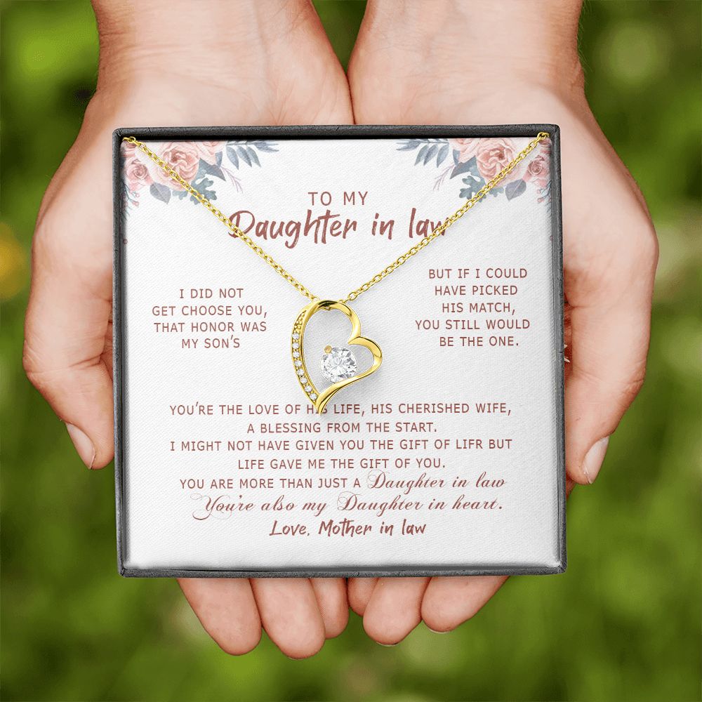 Daughter In Law - Life Gave Me The Gift Of You - Forever Love Necklace