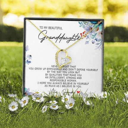 To My Beautiful Granddaughter - Always Believe In Yourself - Forever Love Necklace SO184Tv1 - Charming Present