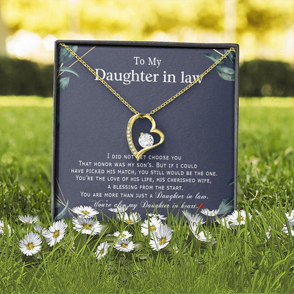 To My Daughter In Law - You Are Also My Daughter In Heart - Forever Love Necklace SO179V - Charming Present