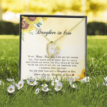 Daughter In Law - You're Also My Daughter In Heart - Forever Love Necklace - Charming Present
