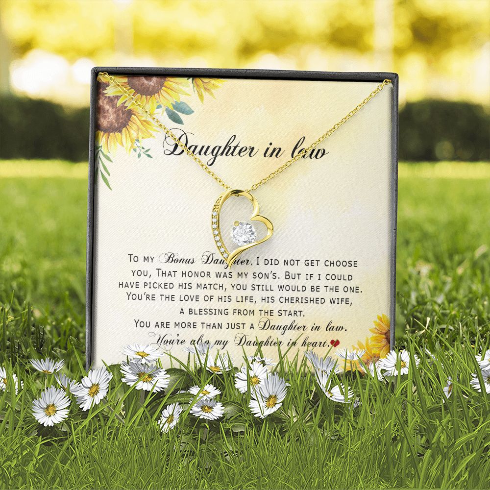 Daughter In Law - You're Also My Daughter In Heart - Forever Love Necklace