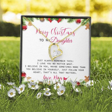 Daughter Mom - Merry Christmas - Forever Love Necklace - Charming Present
