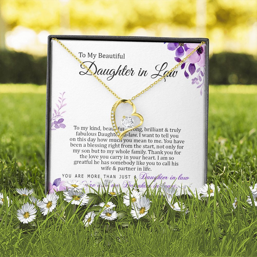 Daughter In Law - How Much You Mean To Me - Forever Love Necklace