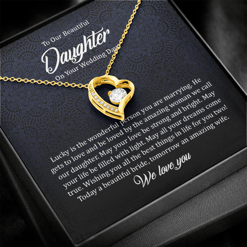 To Our Beautiful Daughter On Your Wedding Day - Necklace SO149T