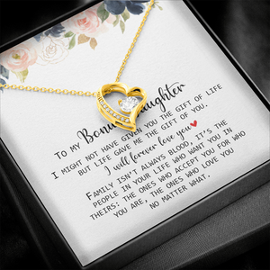 To My Bonus Daughter - Love You No Matter What - Forever Love Necklace SO168V