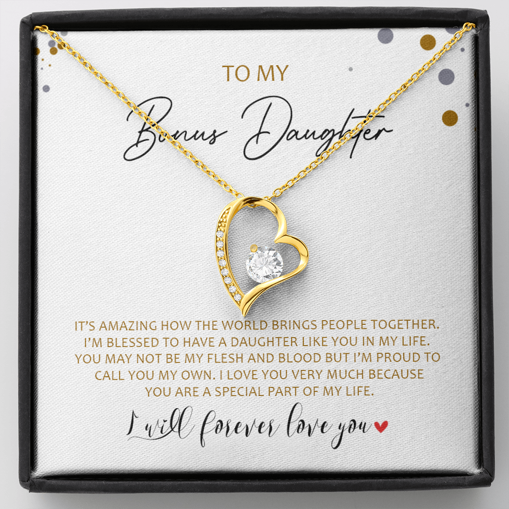 To My Bonus Daughter - Call You My Own - Forever Love Necklace SO163V