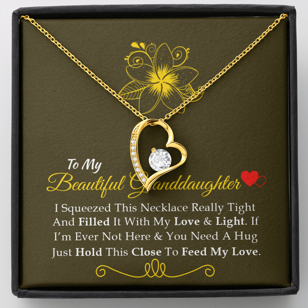 To My Beautiful Granddaughter - Feel My Love - Forever Love Necklace SO160V