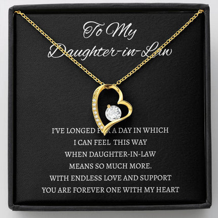 Daughter In Law - You Are Forever One - Forever Love Necklace - Charming Present