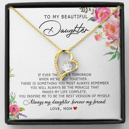 To My Beautiful Daughter - Forever My Friend - Forever Love Necklace SO185V - Charming Present
