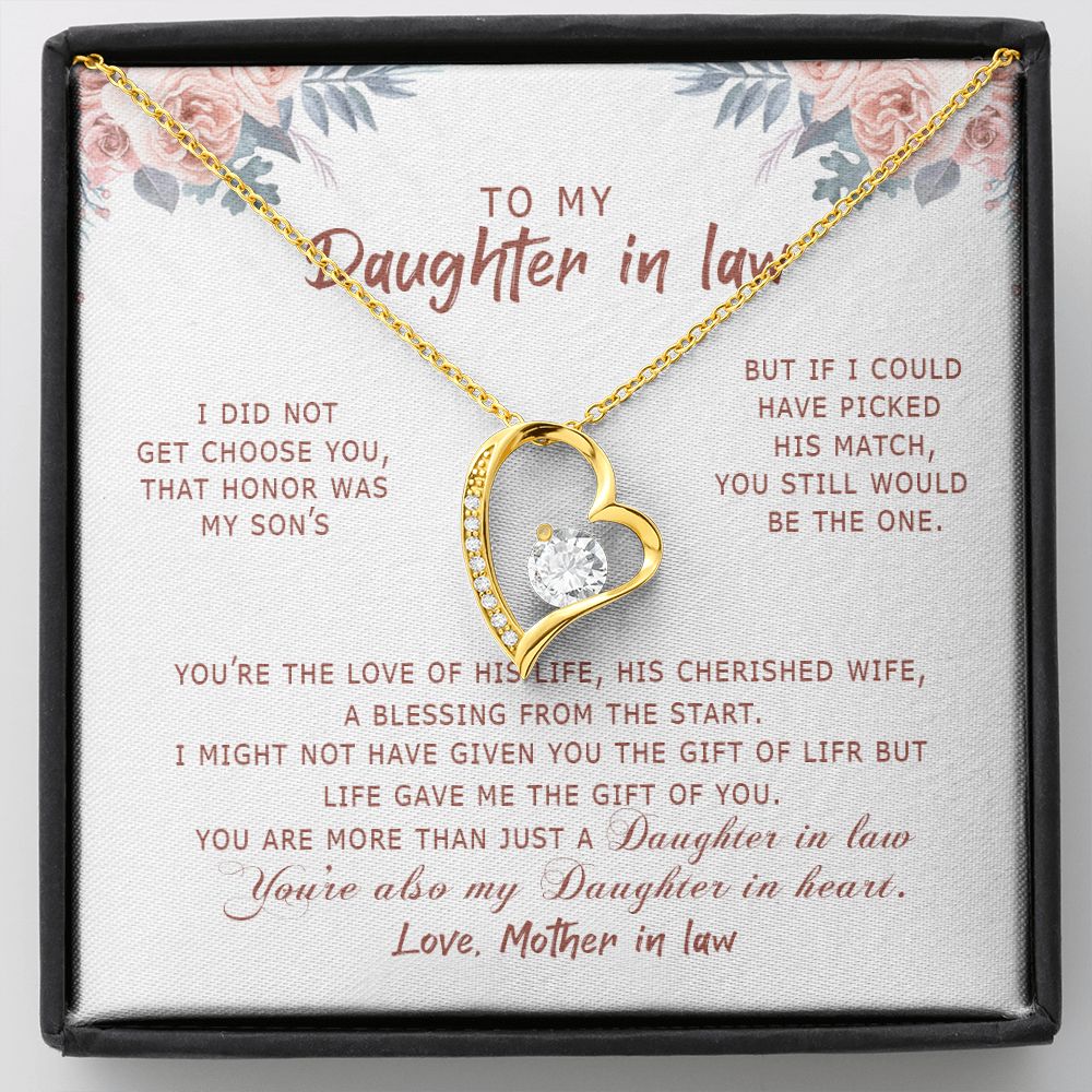 Daughter In Law - Life Gave Me The Gift Of You - Forever Love Necklace