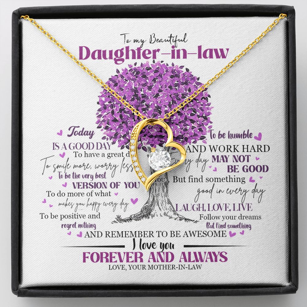 Daughter In Law - Mother In Law - Believe In Yourself - Forever Love Necklace
