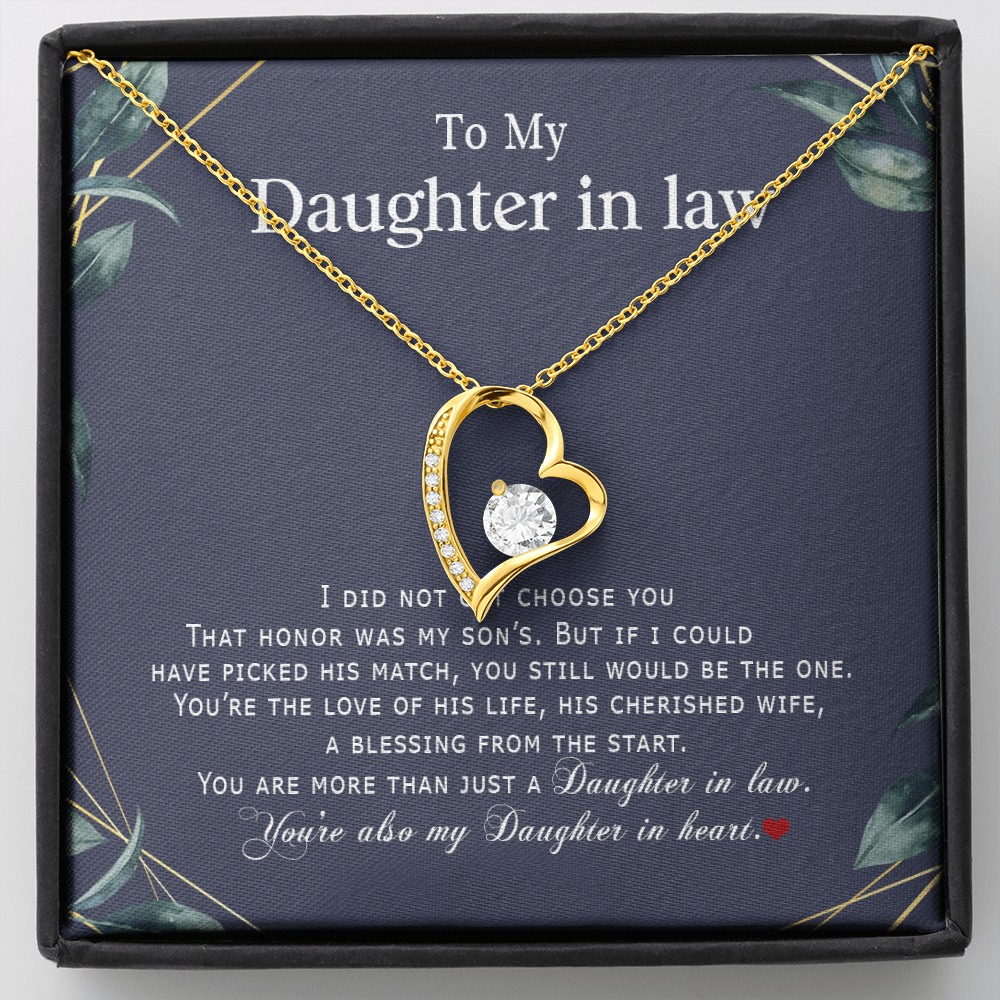 To My Daughter In Law - You Are Also My Daughter In Heart - Forever Love Necklace SO179V