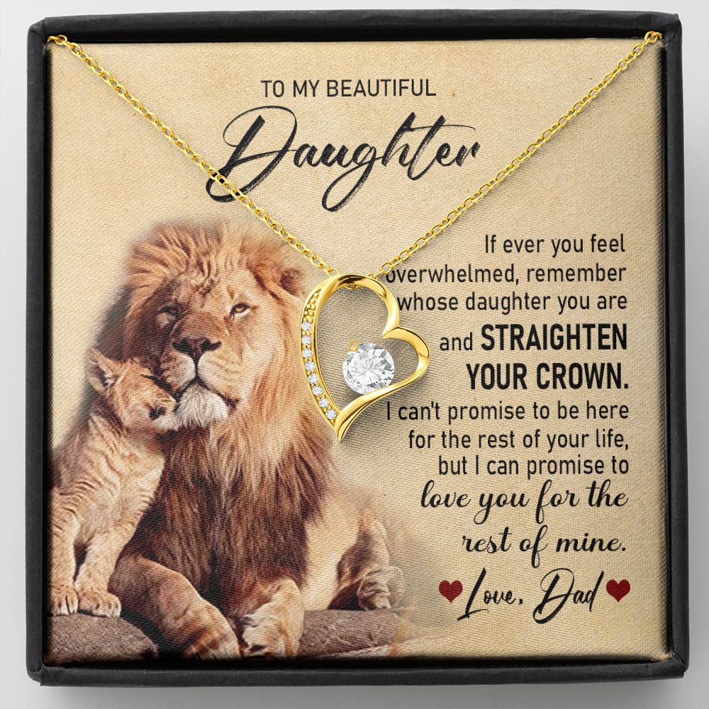 Daughter Dad - Love You For The Rest Of Mine - Forever Love Necklace