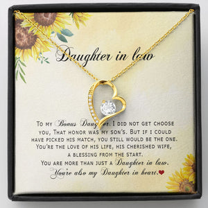 Daughter In Law - You're Also My Daughter In Heart - Forever Love Necklace