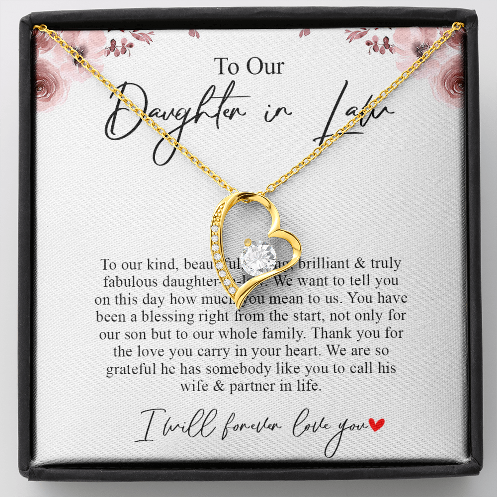 To Our Daughter In Law - Thank You For The Love - Forever Love Necklace SO169T