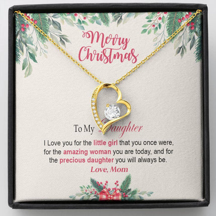 Daughter Mom - Merry Christmas - Forever Love Necklace - Charming Present