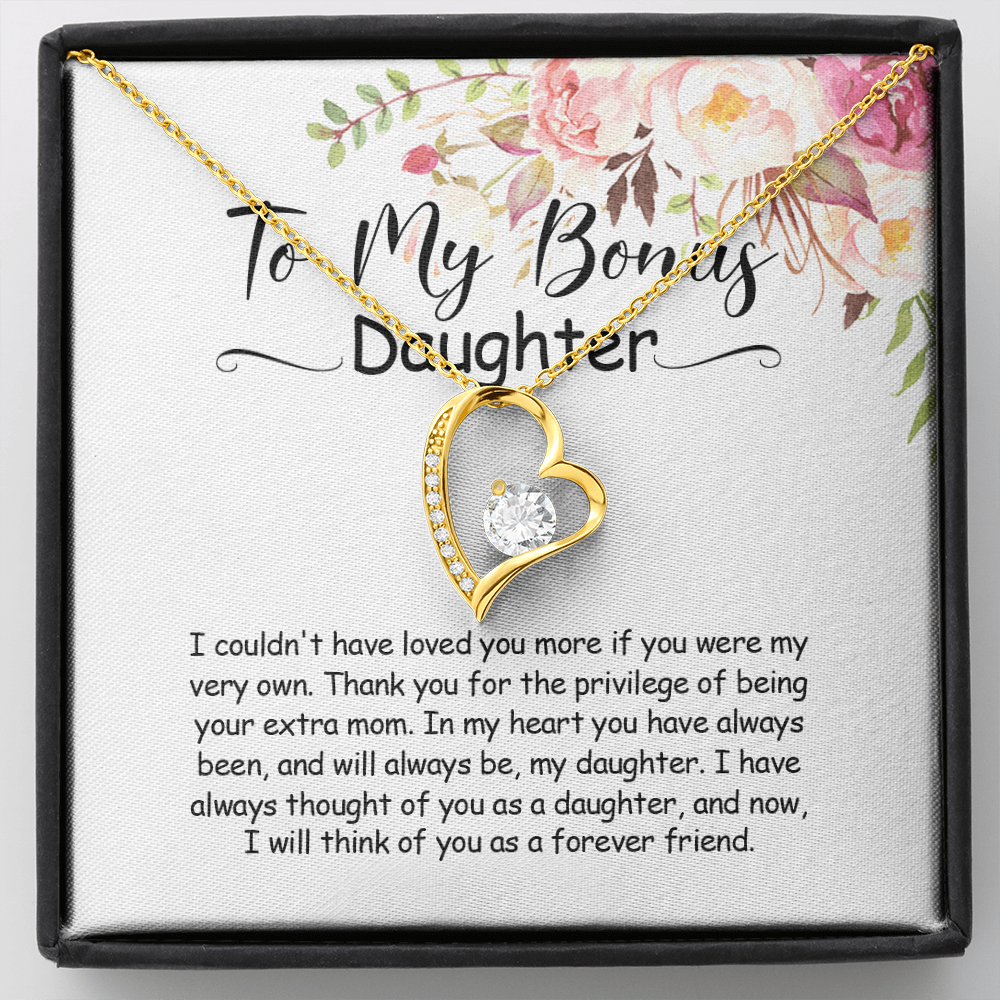 To My Bonus Daughter - You Are Always In My Heart - Forever Love Necklace SO164V