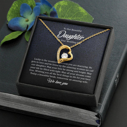To Our Beautiful Daughter On Your Wedding Day - Necklace SO149T - Charming Present