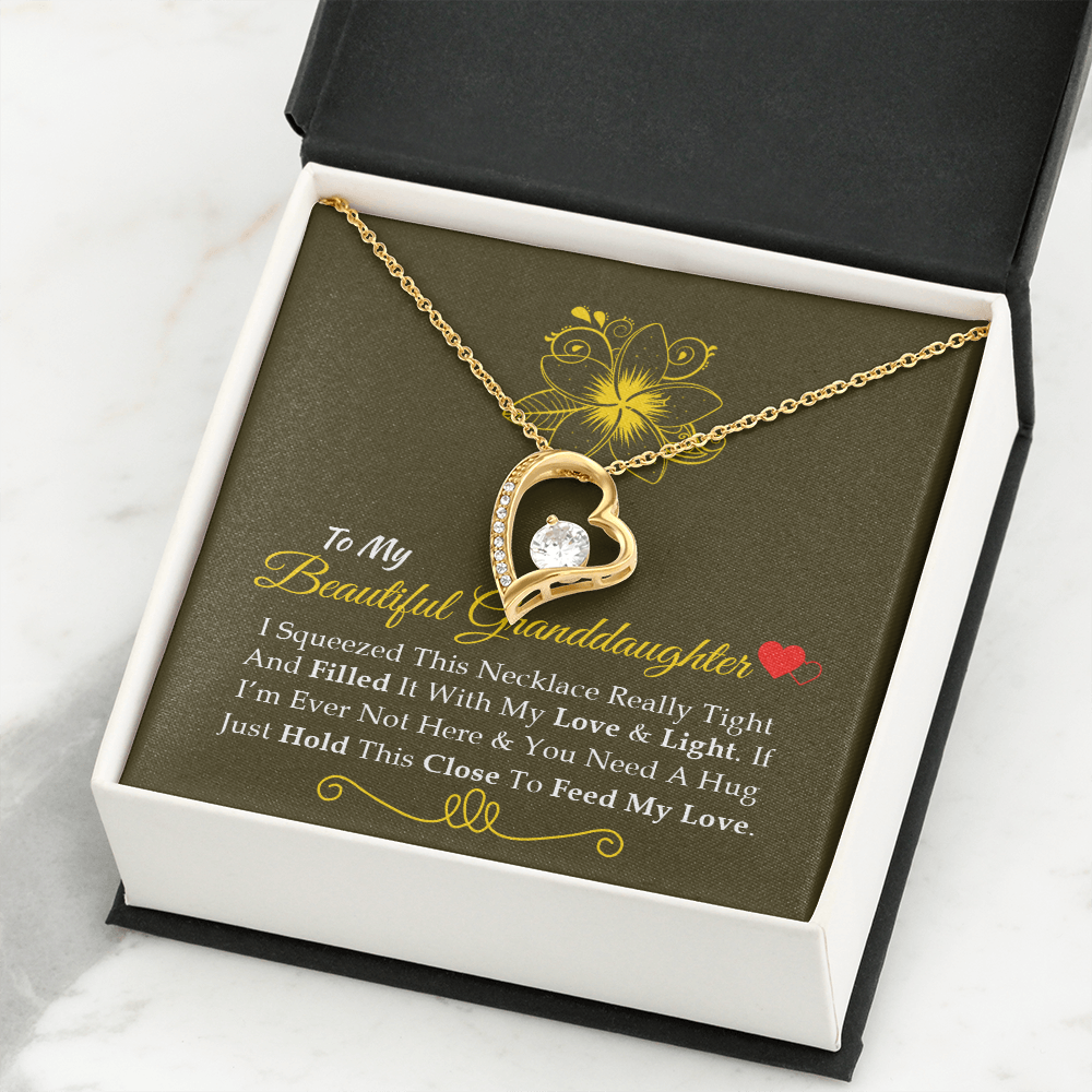 To My Beautiful Granddaughter - Feel My Love - Forever Love Necklace SO160V