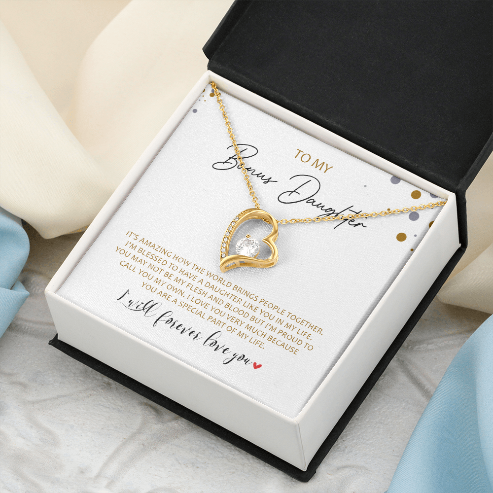 To My Bonus Daughter - Call You My Own - Forever Love Necklace SO163V