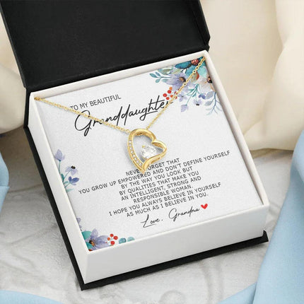 To My Beautiful Granddaughter - Always Believe In Yourself - Forever Love Necklace SO184Tv1 - Charming Present