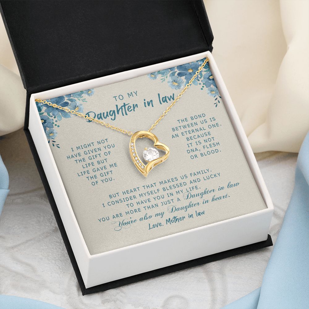 Daughter In Law - Mother In Law - Life Give Me The Gift Of You -Forever Love Necklace