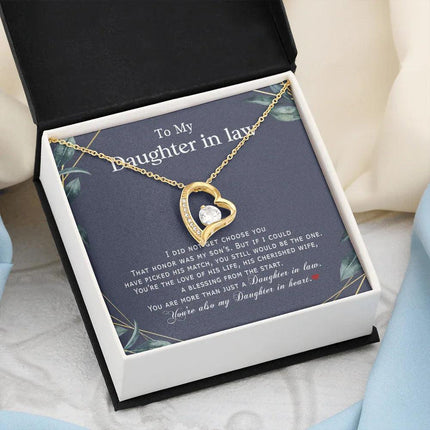 To My Daughter In Law - You Are Also My Daughter In Heart - Forever Love Necklace SO179V - Charming Present