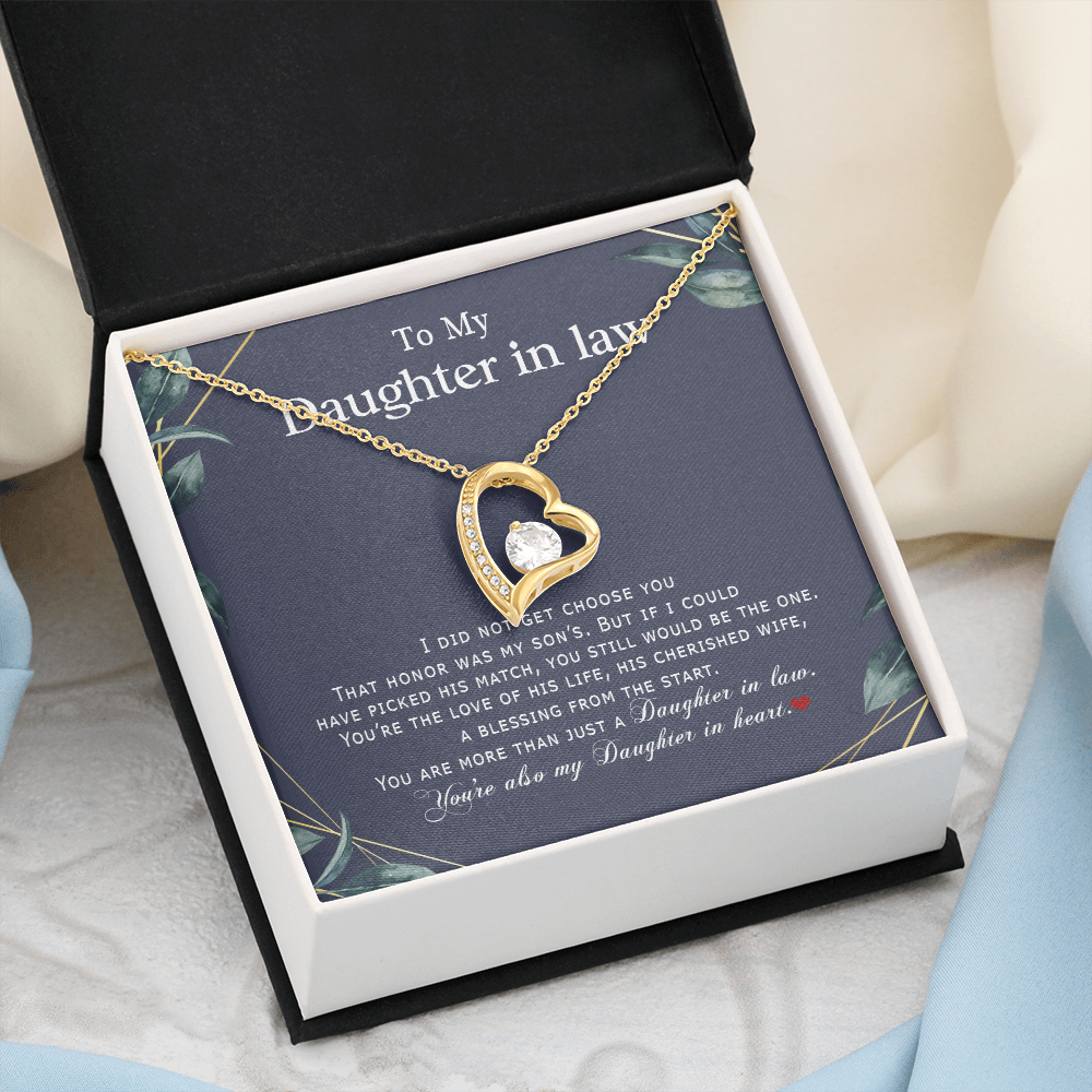 To My Daughter In Law - You Are Also My Daughter In Heart - Forever Love Necklace SO179V