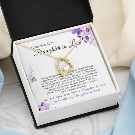 Daughter In Law - How Much You Mean To Me - Forever Love Necklace - Charming Present