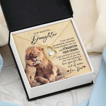 Daughter Dad - Love You For The Rest Of Mine - Forever Love Necklace - Charming Present